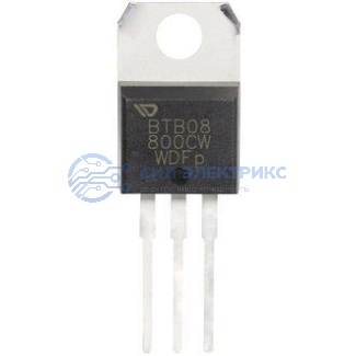 фото Симистор BTB08-800CW, 800 В, 8 А, корпус TO-220AB