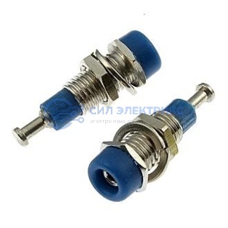 Штекер (гнездо, клемма) Z008 2mm panel jack BLUE фото Штекер (гнездо, клемма) Z008 2mm panel jack BLUE