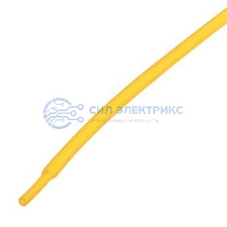 фото Трубка термоусаживаемая ТУТ нг 2,0/1,0мм, желтая, упаковка 50 шт. по 1м REXANT
