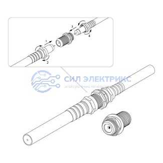 фото Переходник гнездо F-гнездо F Бочка с кольцом PROconnect