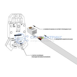 Разъем телефонный UTP, RJ-9 (4P4C), CAT 3 REXANT фото Разъем телефонный UTP, RJ-9 (4P4C), CAT 3 REXANT