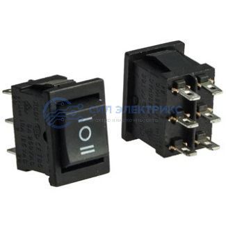 Клавишный переключатель KCD1-203-1-C6-B/6P, on-off-on, черный, номинальное напряжение 250 В, ток 6 А фото Клавишный переключатель KCD1-203-1-C6-B/6P, on-off-on, черный, номинальное напряжение 250 В, ток 6 А