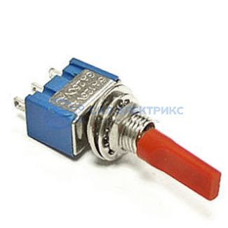 фото Микротумблер MTS-102-E1, ON-ON (краткосрочный колпачок), DPDT, 3 А, 250 В, 20 мОм