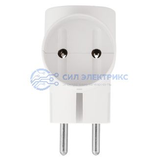 Тройник электрический 10 А без заземления белый REXANT фото Тройник электрический 10 А без заземления белый REXANT