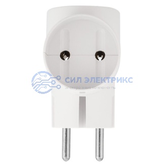 фото Тройник электрический 10 А без заземления белый REXANT