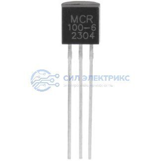 фото Низковольтный тиристор MCR100-6G, 600 В, 0.8 А, корпус TO-92