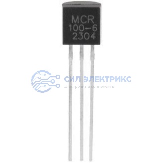 Низковольтный тиристор MCR100-6G, 600 В, 0.8 А, корпус TO-92 фото Низковольтный тиристор MCR100-6G, 600 В, 0.8 А, корпус TO-92