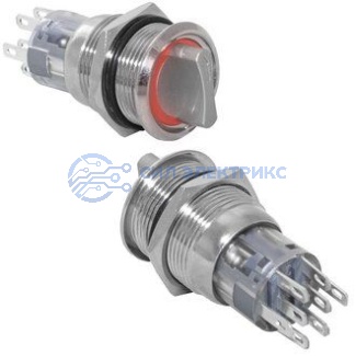 Кнопка антивандальная LAS2-AGQ-11X/31/R/N on-on фото Кнопка антивандальная LAS2-AGQ-11X/31/R/N on-on