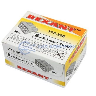 Экспресс-клемма, 8-проводная до 2,5 мм², прозрачная (50 шт./уп.) (773-328) REXANT фото Экспресс-клемма, 8-проводная до 2,5 мм², прозрачная (50 шт./уп.) (773-328) REXANT