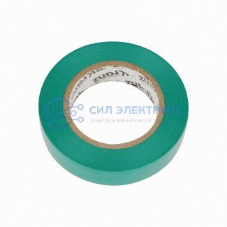 фото Изолента ПВХ 0,13х15 мм, 20 м, зеленая KRANZ