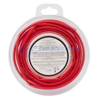 Трубка термоусаживаемая ТУТ нг 3,0/1,5мм, красная, ролик 2,44м REXANT фото Трубка термоусаживаемая ТУТ нг 3,0/1,5мм, красная, ролик 2,44м REXANT