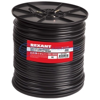фото Кабель КВК-П-2 +2x0,75 мм² (Cu/Cu) черный, 200 м, REXANT