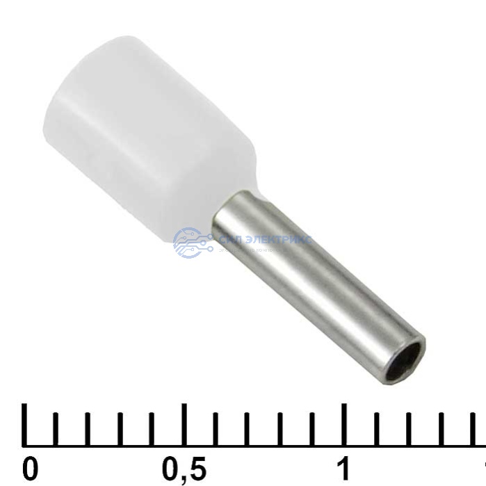 Наконечник на кабель DN01508 white (1.7x8mm) фото Наконечник на кабель DN01508 white (1.7x8mm)