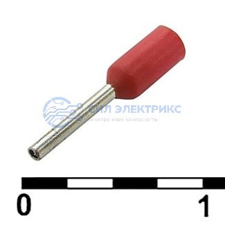фото Наконечник на кабель DN00206 red (0.75x6mm)