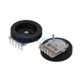 фото Потенциометр цифровой B103 10K 5Pin 20x2, 10 кОм, 5 контактов, размер 20x2 мм, вал F, 300°, 0,25 Вт