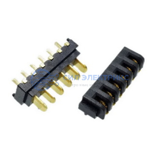 фото Прижимной разъем CCSA-MF2.0-P06, 6 контактов, 5 А, шаг 2 мм