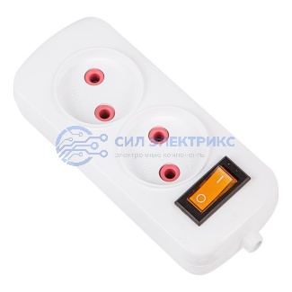 фото Колодка 2 гнезда б/з с выключателем PROconnect «Эконом»