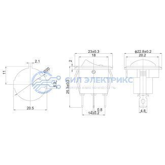 Выключатель клавишный круглый 12V 20А (3с) ON-OFF черный с синей подсветкой (RWB-215, MIRS-101Е-8С/D) REXANT фото Выключатель клавишный круглый 12V 20А (3с) ON-OFF черный с синей подсветкой (RWB-215, MIRS-101Е-8С/D) REXANT