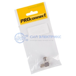фото Переходник антенный, (гнездо F - гнездо TV), угловой (1шт.) (пакет) PROconnect