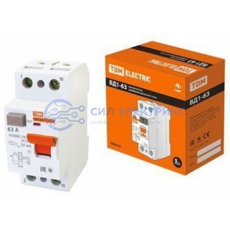 фото Автоматический выключатель ВД1-63 2Р 63А, 30мА, номинальное напряжение 230В