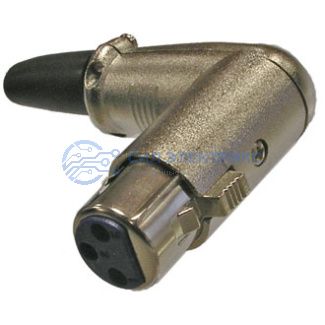 фото Разъём микрофонный XLR JD-385, гнездо 3-х полюсное угловое