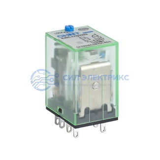 фото Промежуточное реле с кнопкой тестирования NJDC-17(D)/2Z 2 конт. с инд. LED 10А DC12В (R)