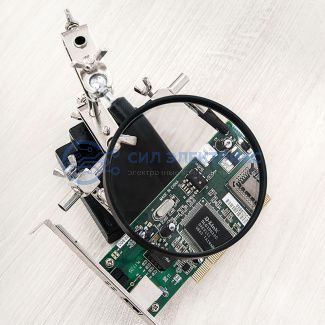 фото Держатель «Третья рука» REXANT, 2 зажима, чугун, лупа 90 мм