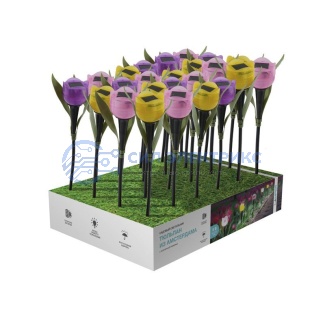 фото Светильник садовый LAMPER Тюльпан из Амстердама LED с солнечной панелью и аккумулятором