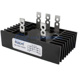 Диодный мост SQL50A, 50 А, 1000 В, однофазный, корпус 60x100 мм фото Диодный мост SQL50A, 50 А, 1000 В, однофазный, корпус 60x100 мм