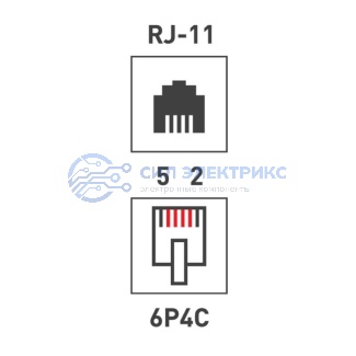 фото Розетка телефонная на стену, 1 вход 6Р4С (RJ-11) REXANT