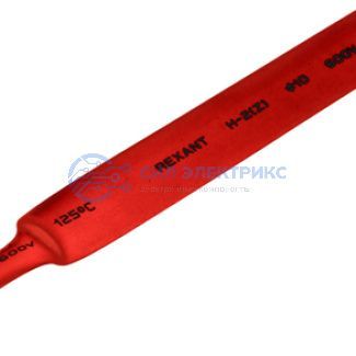 фото Трубка термоусаживаемая ТУТ нг 10,0/5,0мм, красная, упаковка 50 шт. по 1м REXANT