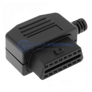 фото Адаптер диагностический переходник OBD-16-F11, OBD2-female, 16 контактов, 24 В, ABS пластик