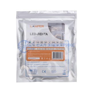 фото LED-лента 3 м 12 В 3030 RGB IP23 30 LED/м для БП с клеммами LAMPER