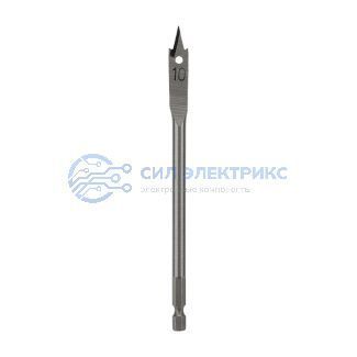 Сверло перовое по дереву 10х152 мм (шестигранный хвостовик) Kranz фото Сверло перовое по дереву 10х152 мм (шестигранный хвостовик) Kranz