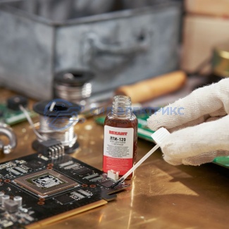 фото Флюс для пайки, ЛТИ-120, 30мл, с кисточкой, флакон REXANT