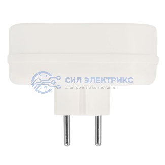 фото Четверник электрический 6А без заземления, белый REXANT