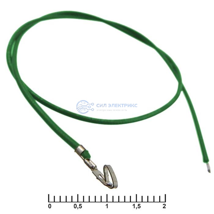 Разъем питания низковольтный HU 2,54 mm AWG26 0,3m green фото Разъем питания низковольтный HU 2,54 mm AWG26 0,3m green