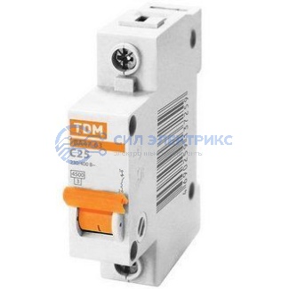 фото Автоматический выключатель ВА47-63 1P 25A, 4.5 kA, характеристика C