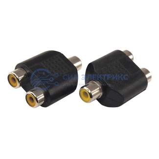 фото Переходник аудио (гнездо RCA - 2 гнезда RCA), (1шт) REXANT