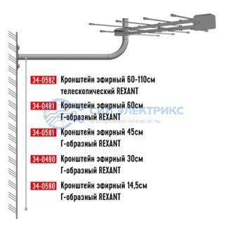 фото Кронштейн эфирный Г-образный, 14.5см REXANT