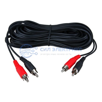 фото Шнур 2 RCA - 2 RCA, 3м, черный REXANT