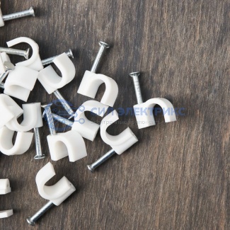 фото Крепеж кабеля круглый 6 мм, белый (упак. 50 шт) REXANT