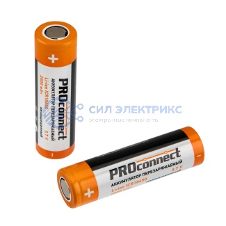 Аккумулятор Li-ion 18650 3.7V 2000 mAH 10 шт. PROconnect фото Аккумулятор Li-ion 18650 3.7V 2000 mAH 10 шт. PROconnect