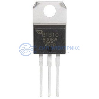 фото Симистор BTB10-800BW, 800 В, 10 А, корпус TO-220AB