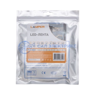 фото LED-лента 5 м 12 В 2835 2700 К IP65 60 LED/м для БП с клеммами LAMPER
