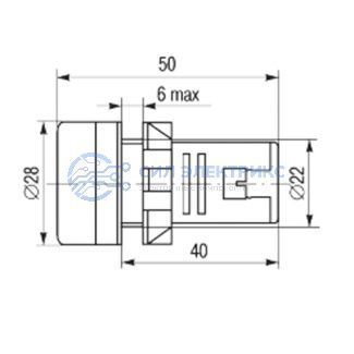 Матрица светодиодная AD22-230 В красная фото Матрица светодиодная AD22-230 В красная