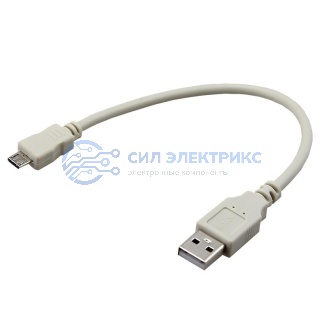 Кабель USB (шт. micro USB - шт. USB A) 0.2 метра, серый REXANT фото Кабель USB (шт. micro USB - шт. USB A) 0.2 метра, серый REXANT