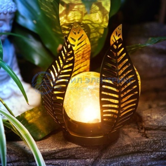 фото Светильник садовый Шанти, 22см, 3000К, встроенный аккумулятор, солнечная панель, коллекция Бали REXANT