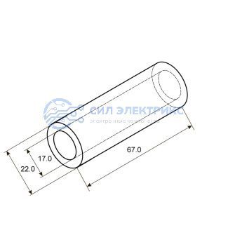 фото Гильза медная луженая ГМЛ 120-17 (120 мм² - Ø 17 мм) ГОСТ 23469.3-79 (в упак. 2 шт.) REXANT