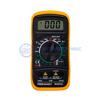 Портативный мультиметр MAS830L (DT850L) PROconnect фото Портативный мультиметр MAS830L (DT850L) PROconnect